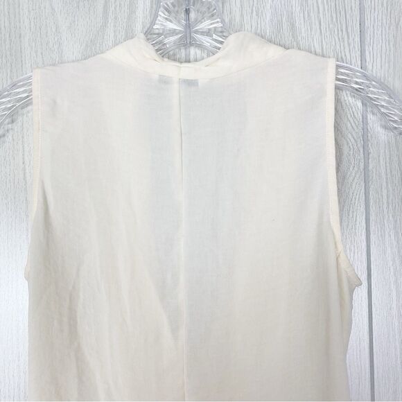Cabi | Cream Crossover Wrap Style Blouse Size Small - Picture 4 of 11